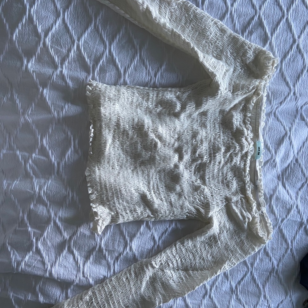 Urban Outfitters White Long Sleeve Shirt